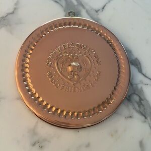 Copper Welcome Friends Wall Plaque